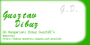 gusztav dibuz business card